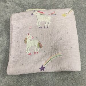 Pottery Barn Kids Pastel Unicorn Quilt